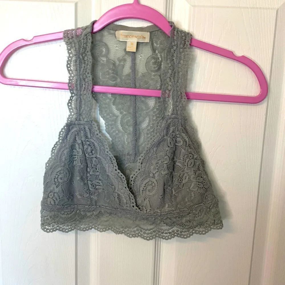 Francesca’s gray lace bralette- size medium